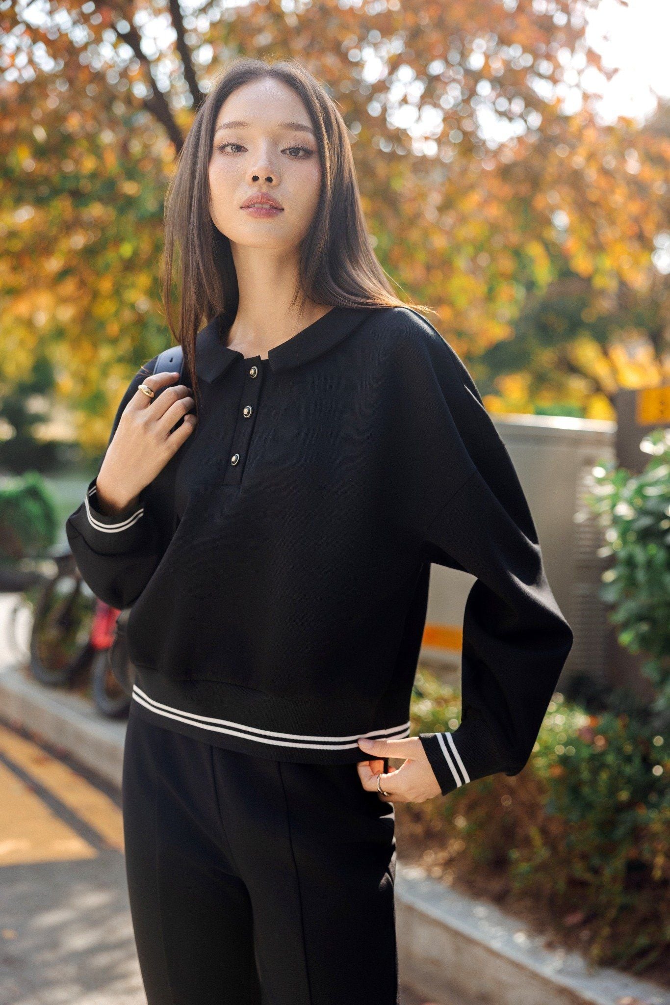 ÁO CỔ BẺ KÈM CAVAT SM62632