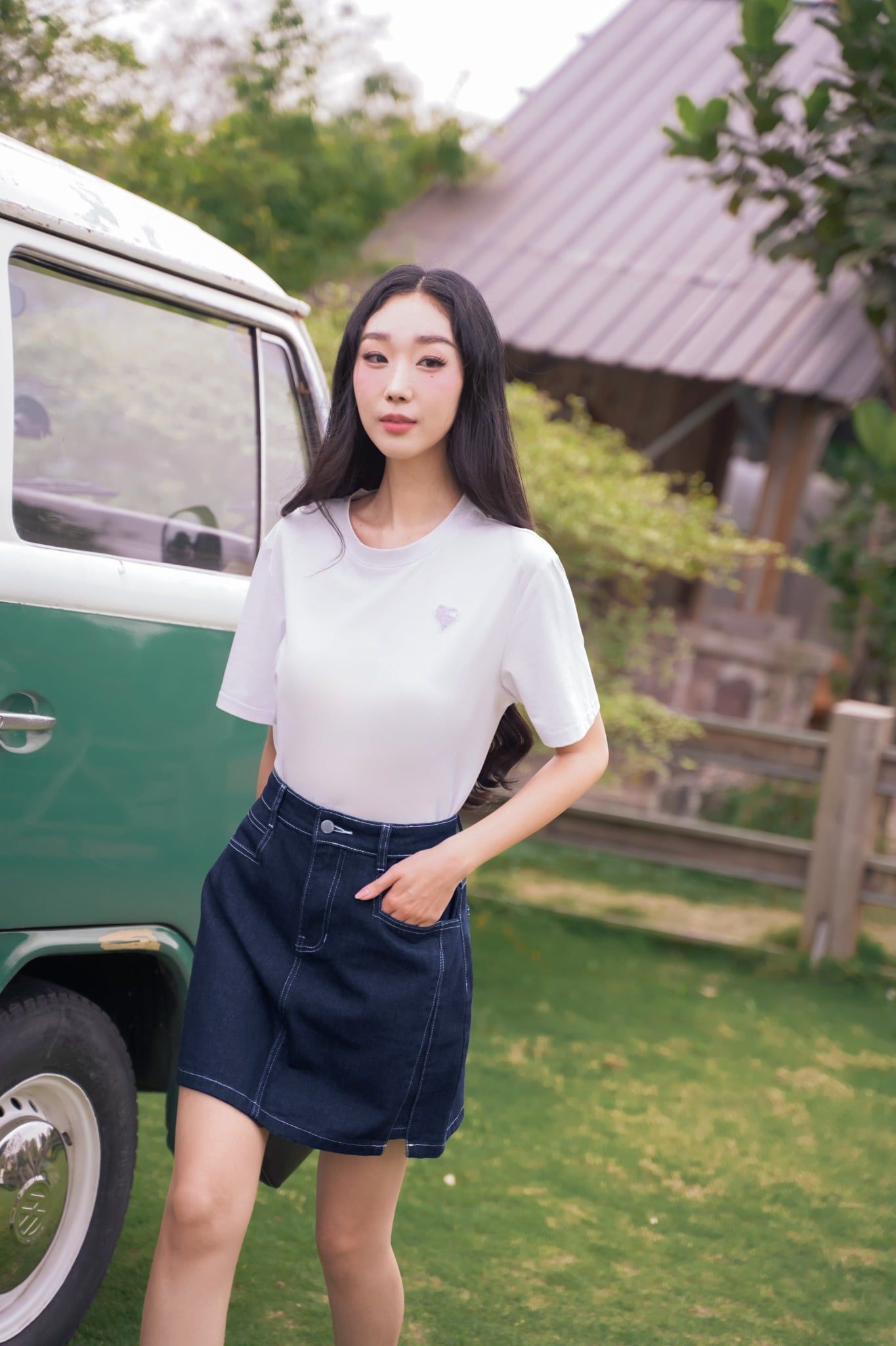 CHÂN VÁY JEANS DÁNG A Z65042