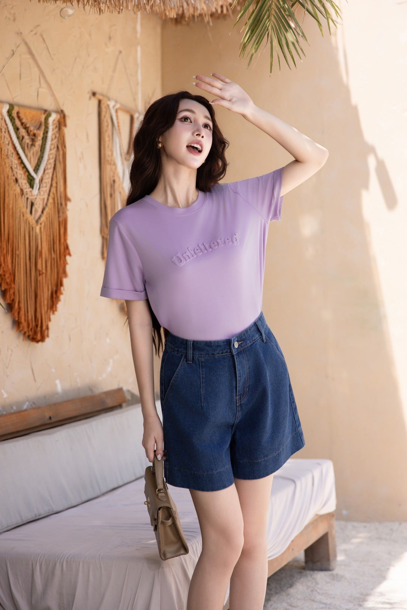 ÁO PHÔNG TÍM CHỮ NỔI TS60272