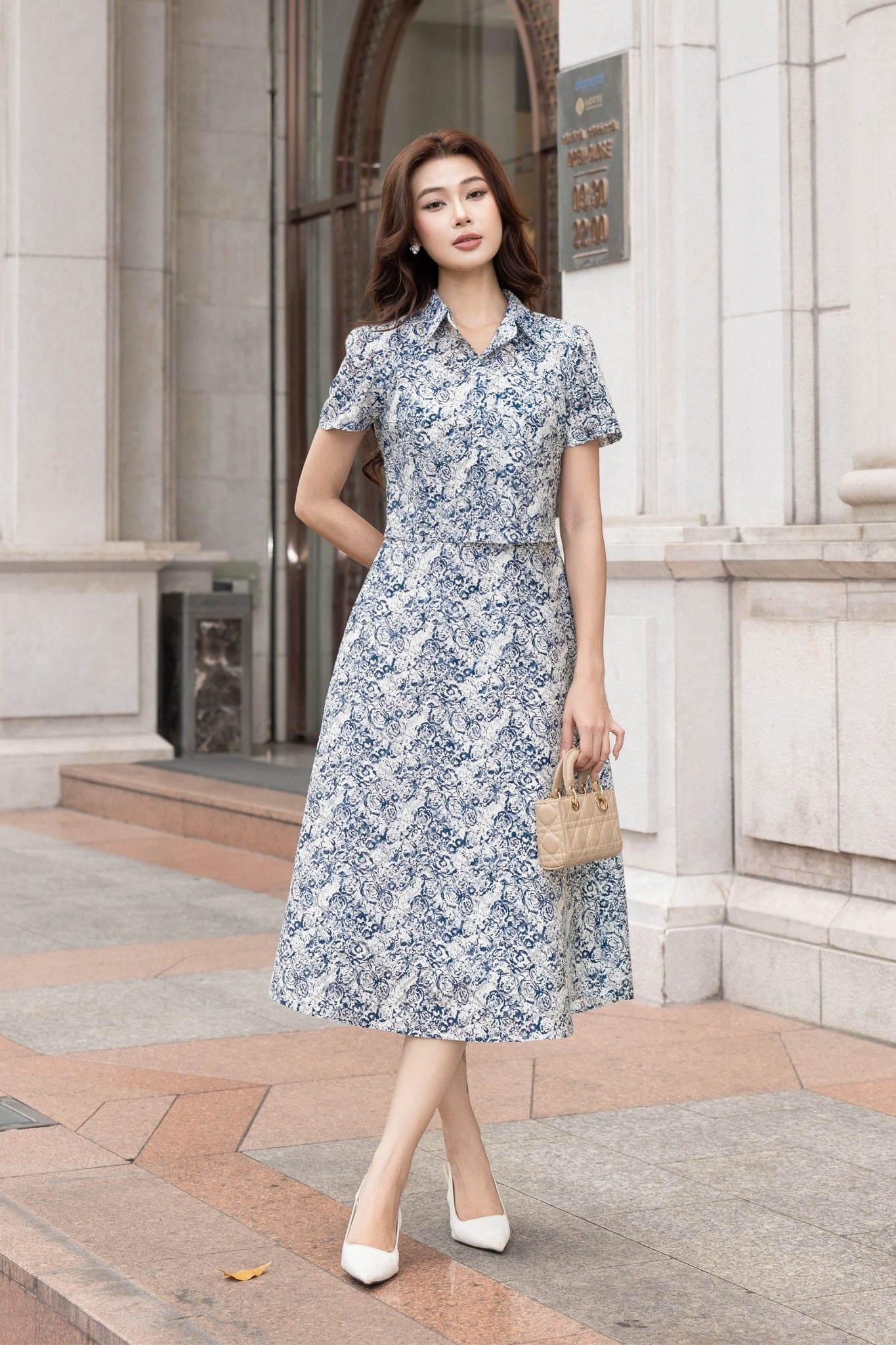 ĐẦM LIỀN HOẠ TIẾT D64022