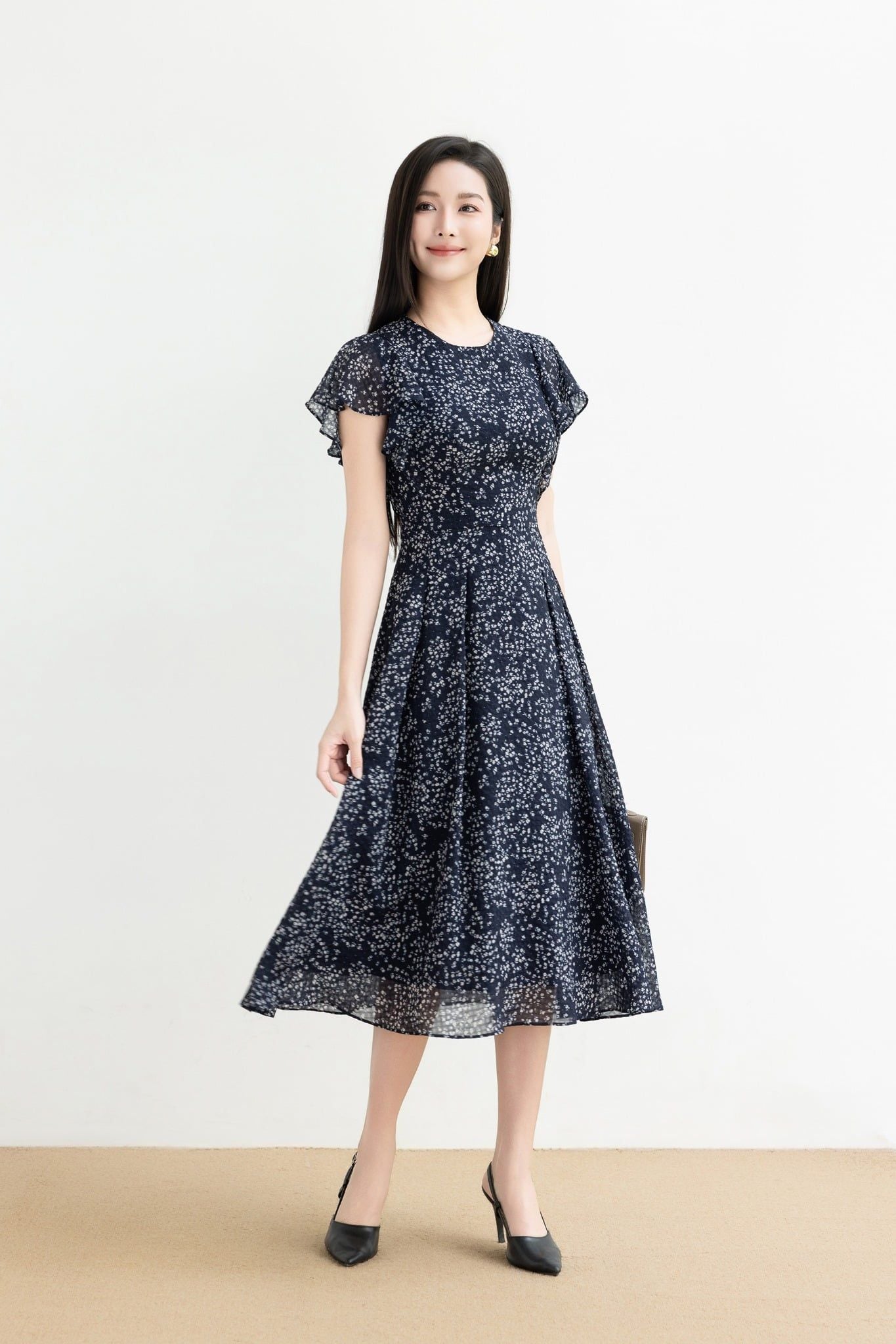ĐẦM VOAN HOA NHÍ D10882