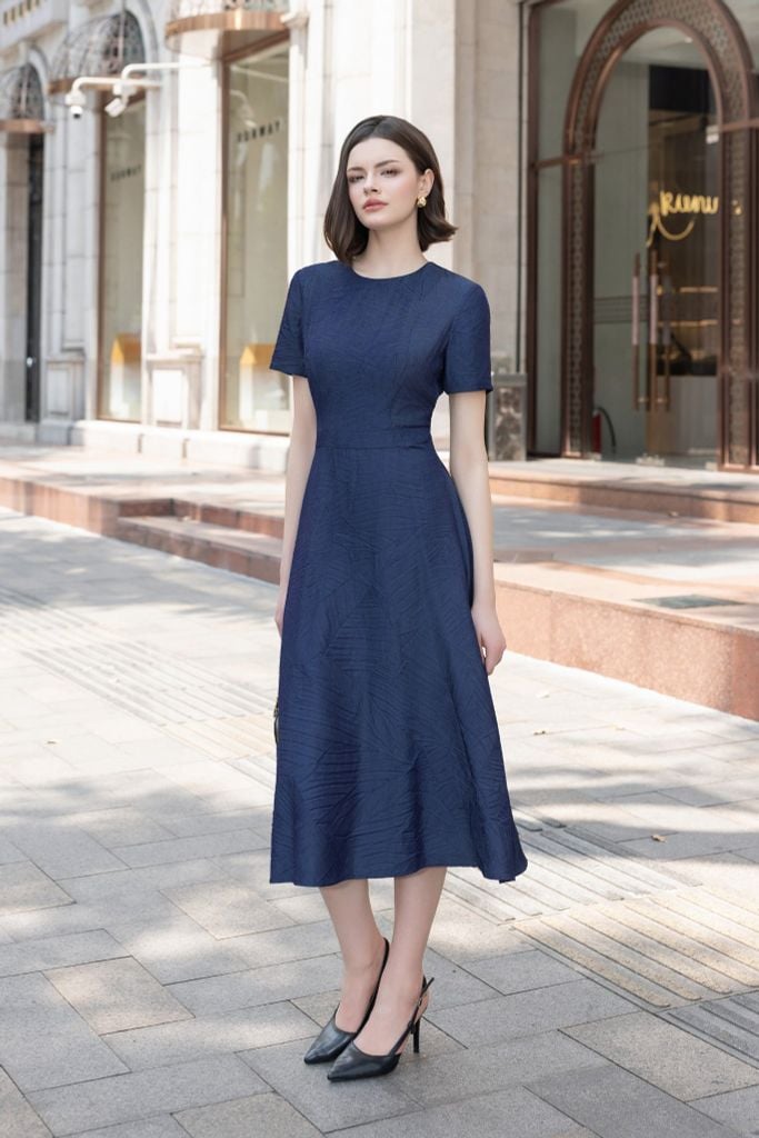 ĐẦM XANH THIẾT KẾ D10002