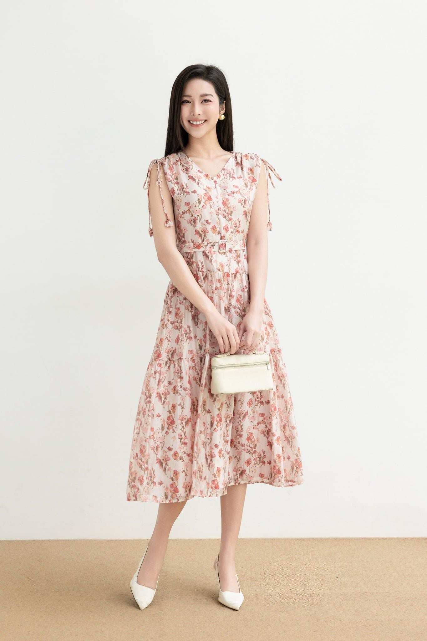 ĐẦM TƠ HOA RÚT VAI D10352