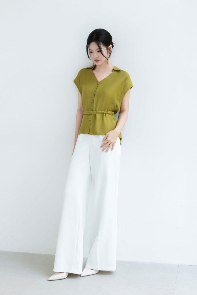 ÁO LỤA CỔ BẺ SM62262