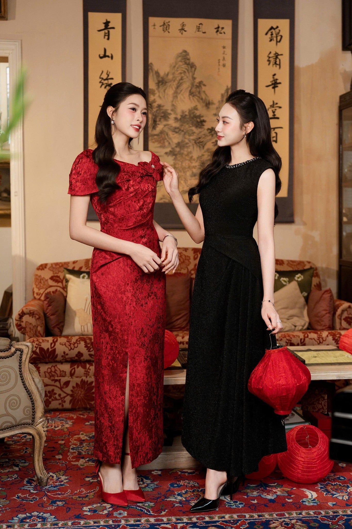 ĐẦM TIỆC ĐÍNH CƯỜM D09022