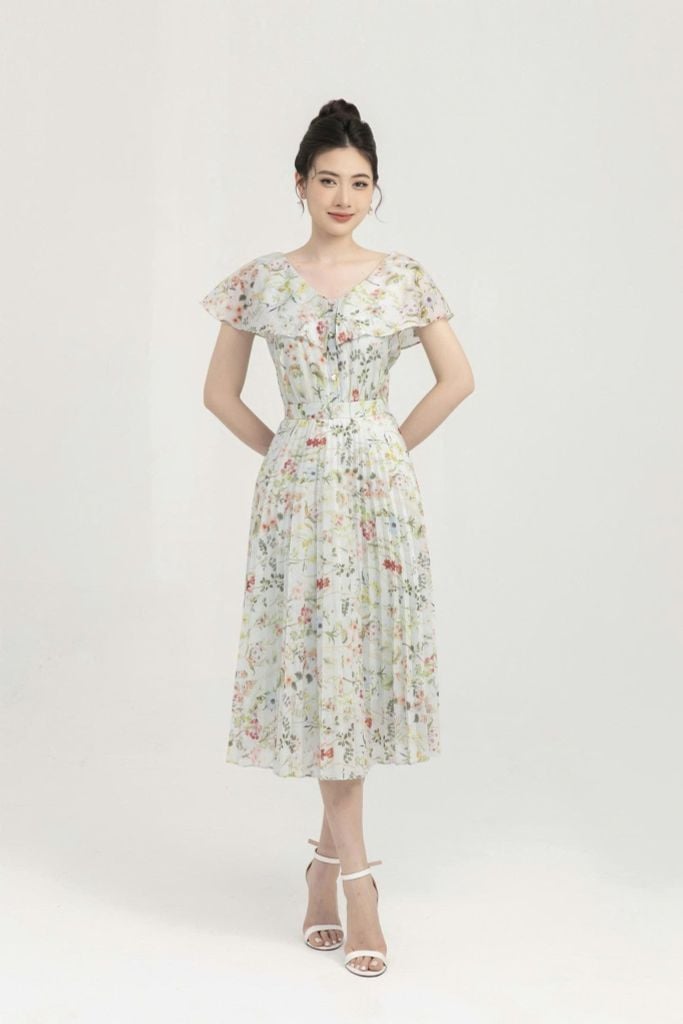 ĐẦM VOAN HOA D02242