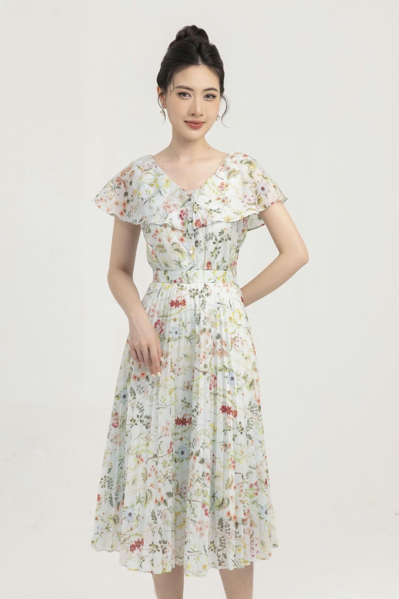 ĐẦM VOAN HOA D02242