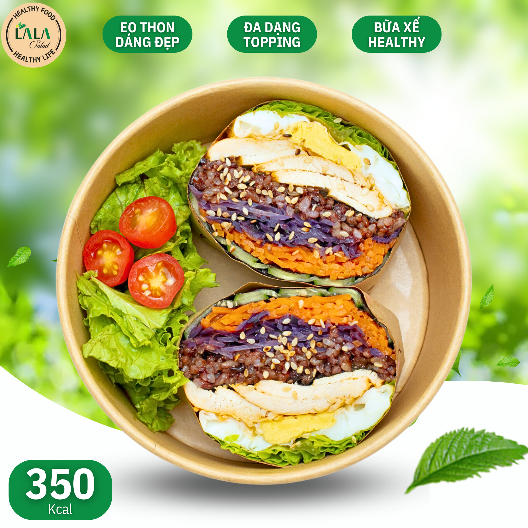  Kimbap Rong Biển Kèm Trứng Thanh Cua 