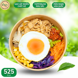  Cơm Trộn Ngũ Sắc Kèm Trứng Xúc Xích 
