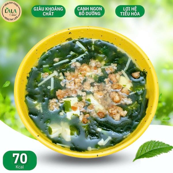  Canh Rong Biển Nấm Kim Châm Thịt Bằm 