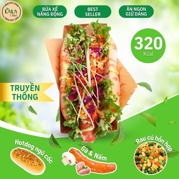  Hotdog Gà Nấm Healthy Vị Truyền Thống 