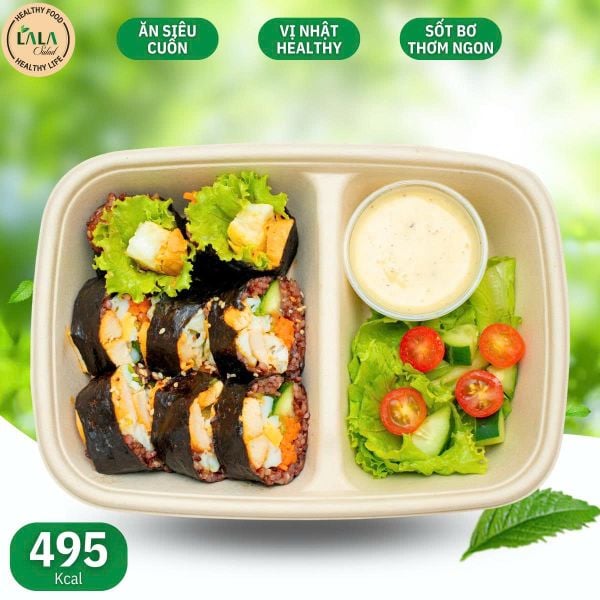  Sushi Gạo Lứt - Vị Nhật Siêu Cuốn ( Thanh Cua + Trứng) 