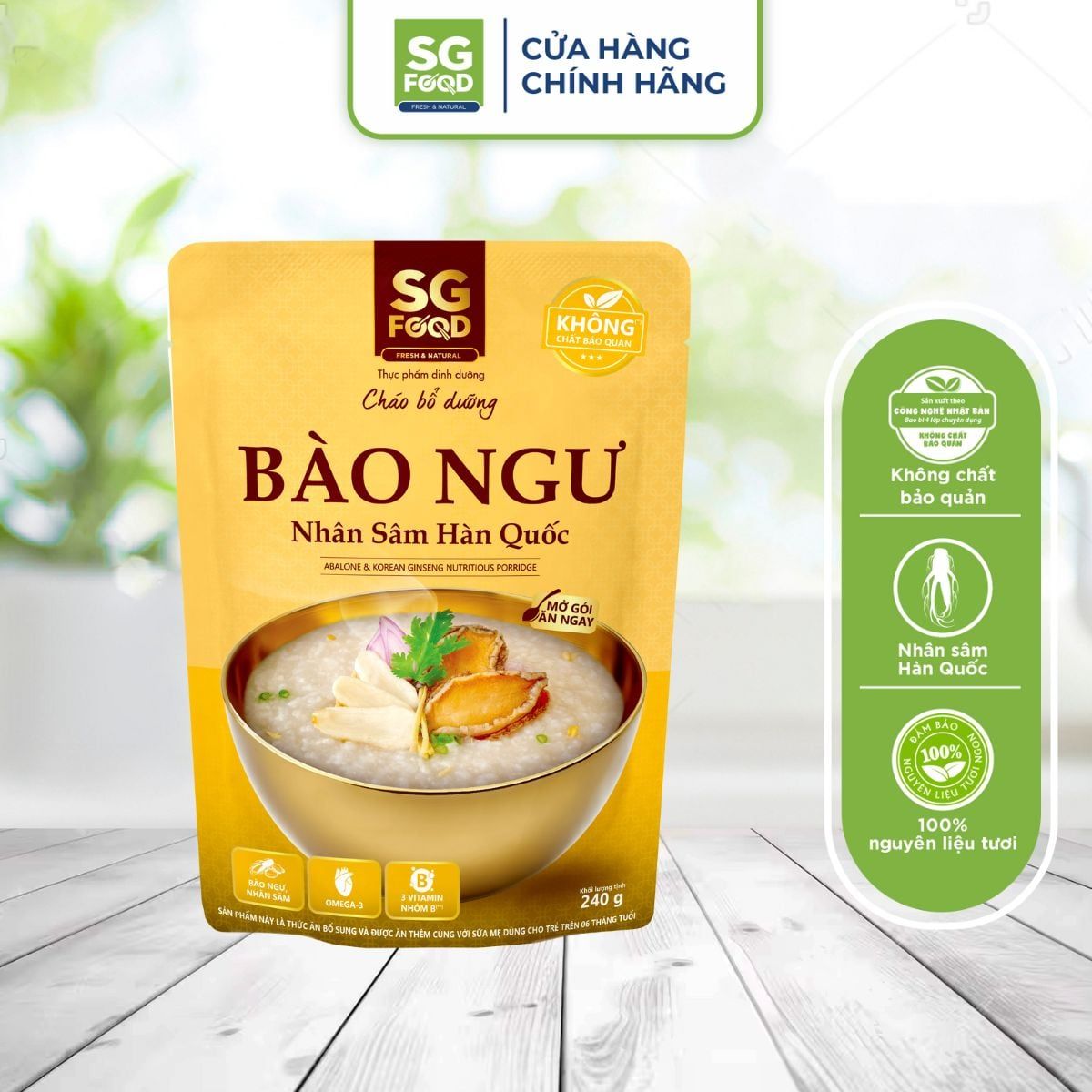 chao bo duong bao ngu nhan sam han quoc 240g