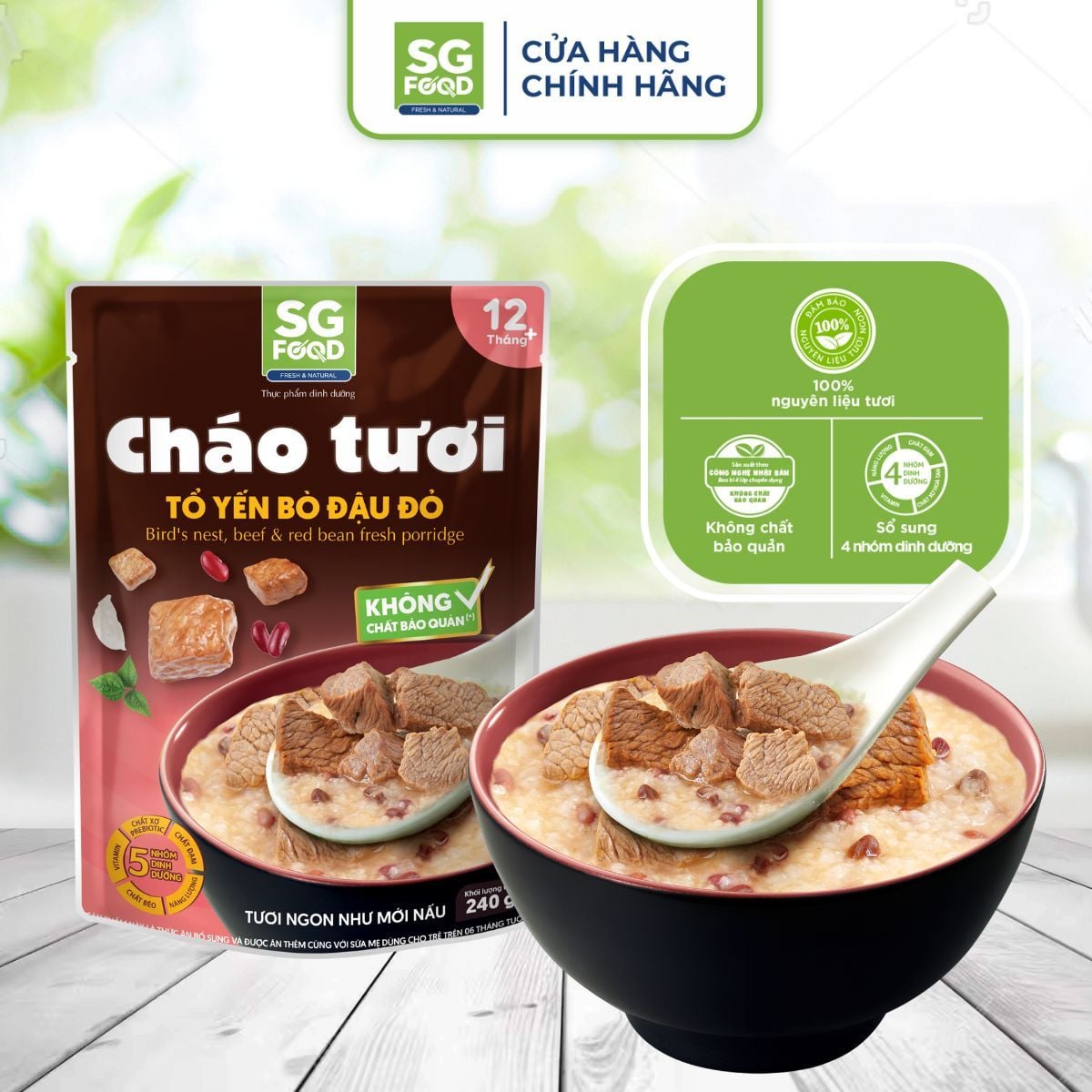 chao tuoi sgf to yen bo dau do 240g
