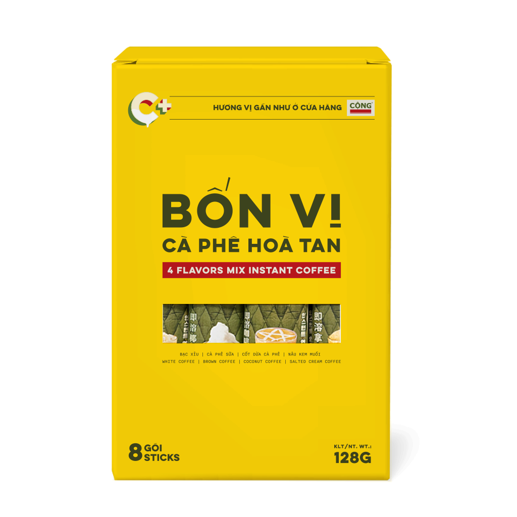  4 vị cà phê hoà tan 