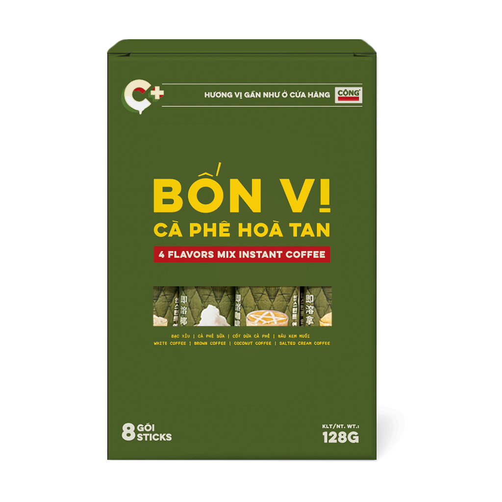  4 vị cà phê hoà tan 