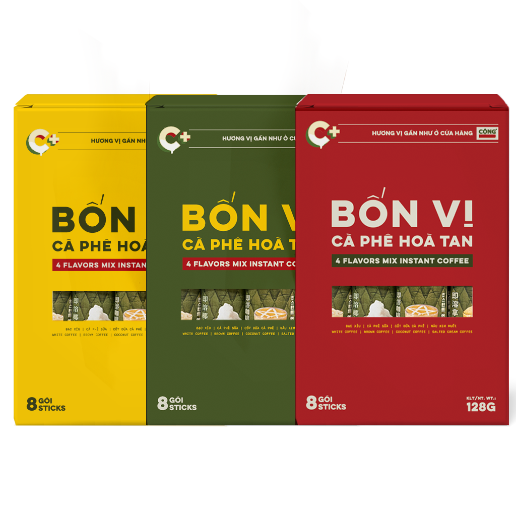  4 vị cà phê hoà tan 