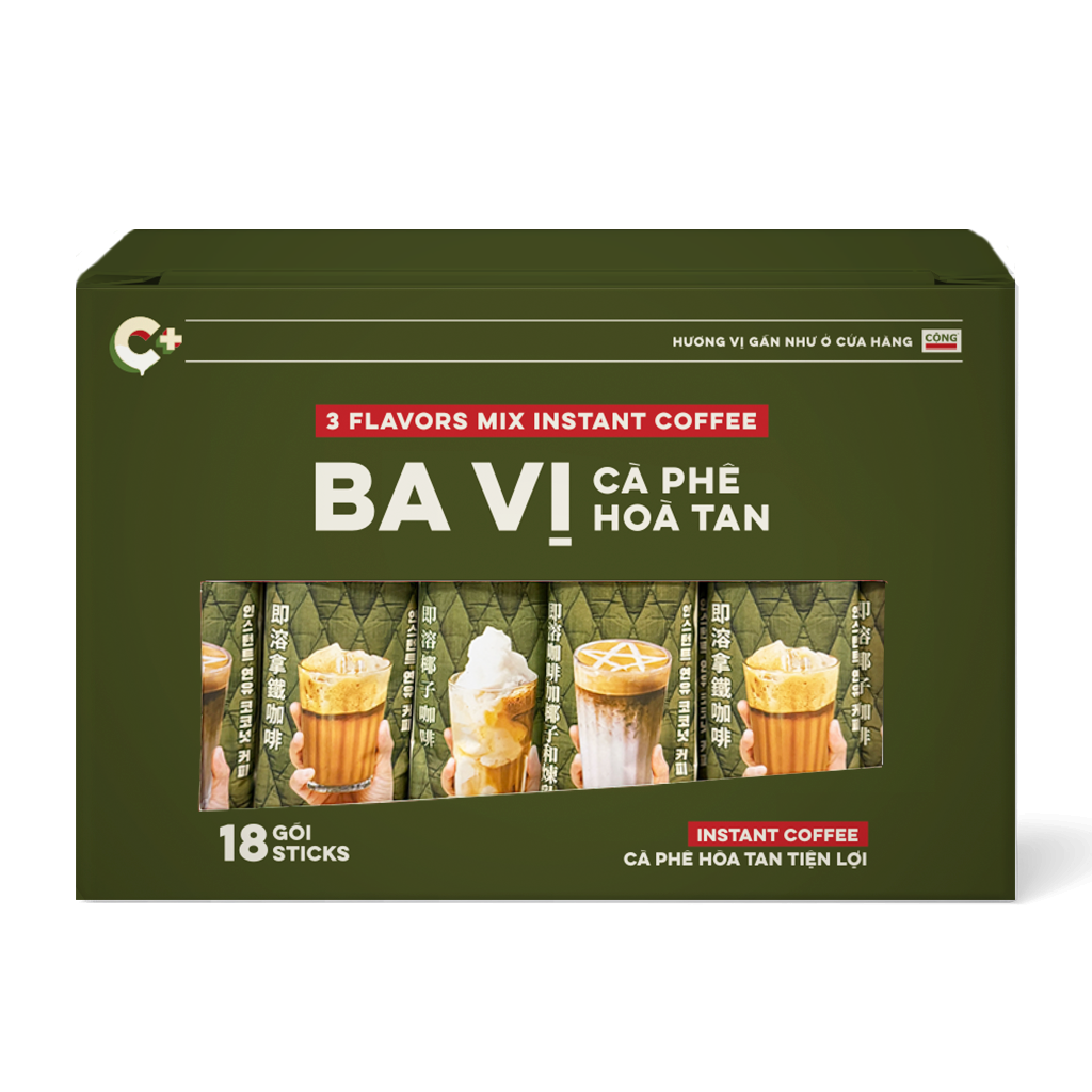  3 vị cà phê hoà tan 