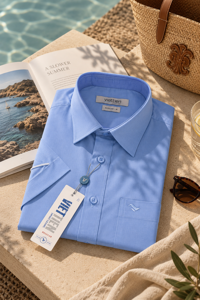  Áo sơ mi tay ngắn Việt Tiến (S-XL) 