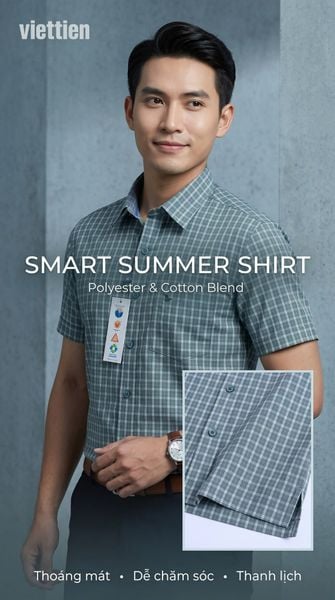  Áo sơ mi tay ngắn Việt Tiến (M-XL) 