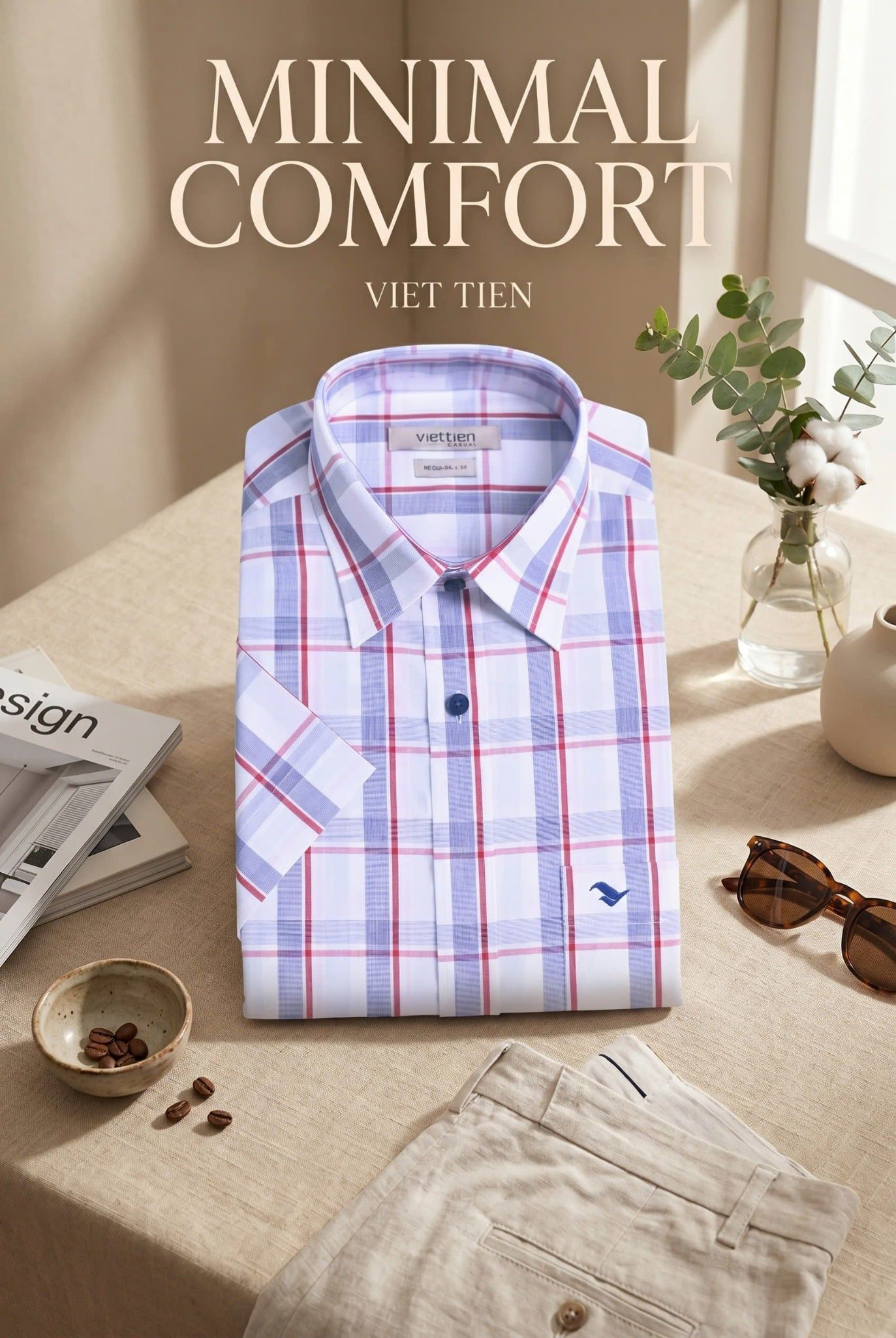  Áo sơ mi tay ngắn Viettien (M-XL) 