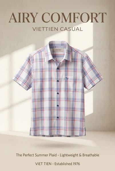  Áo sơ mi tay ngắn Viettien (M-XL) 