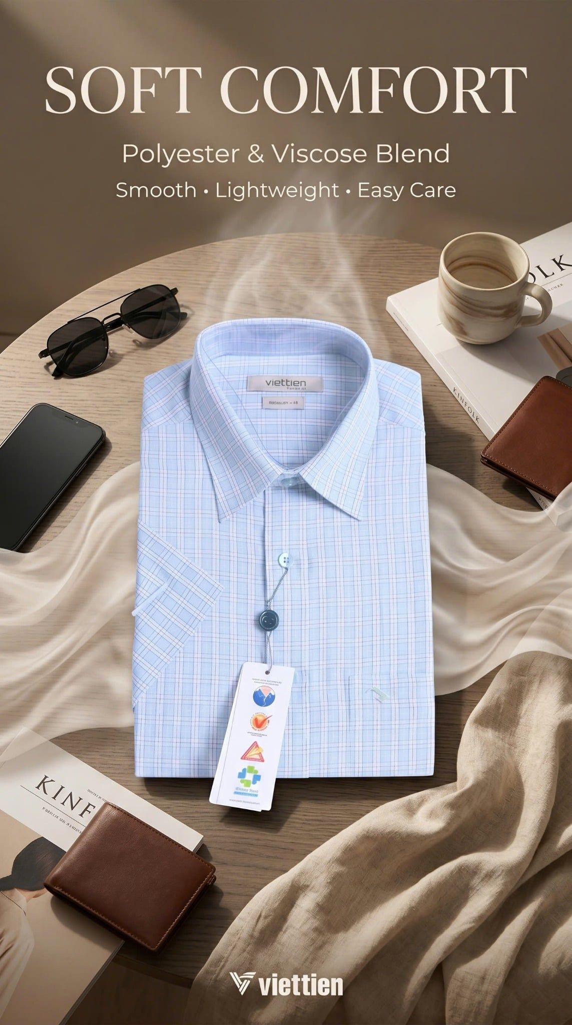  Áo Việt Tiến tay ngắn (M-XL) 