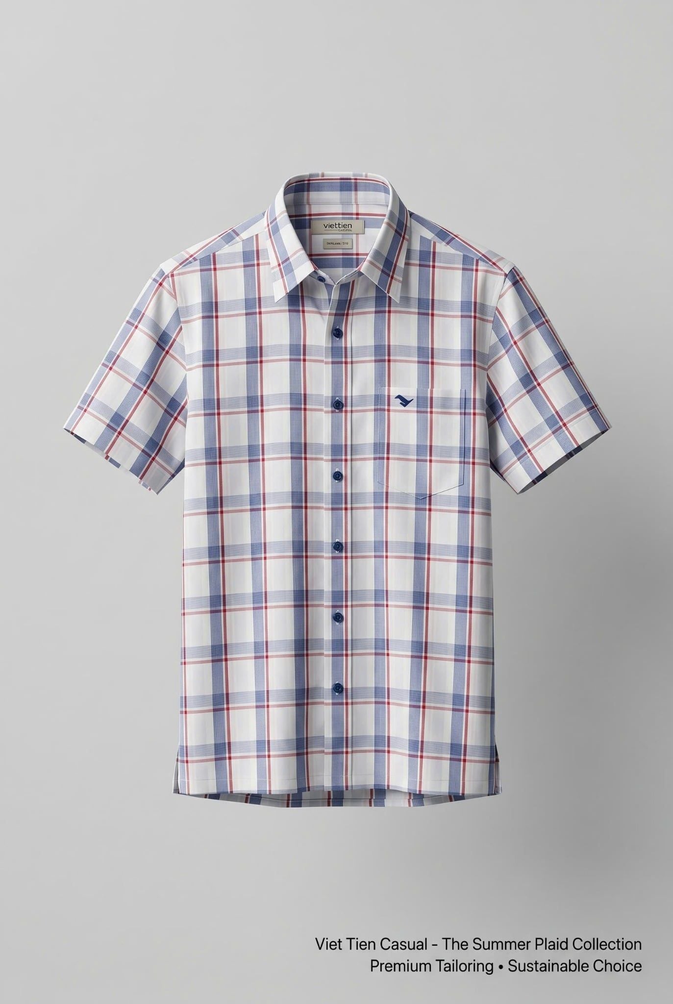  Áo sơ mi tay ngắn Viettien (M-XL) 