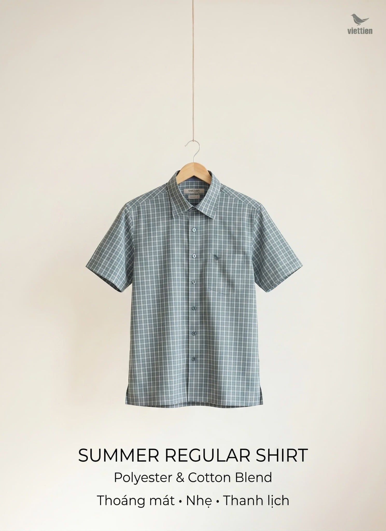  Áo sơ mi tay ngắn Việt Tiến (M-XL) 