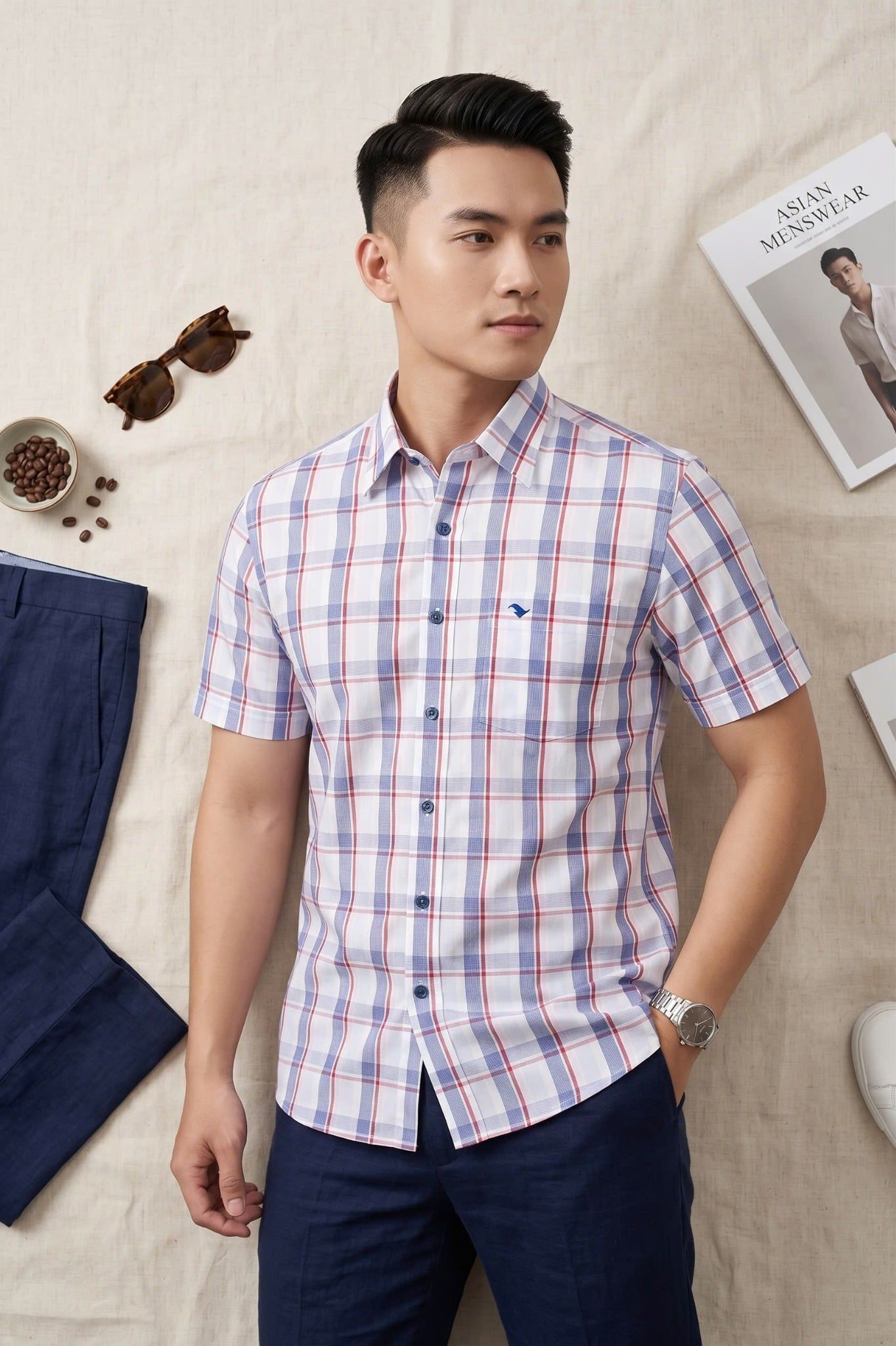  Áo sơ mi tay ngắn Viettien (M-XL) 