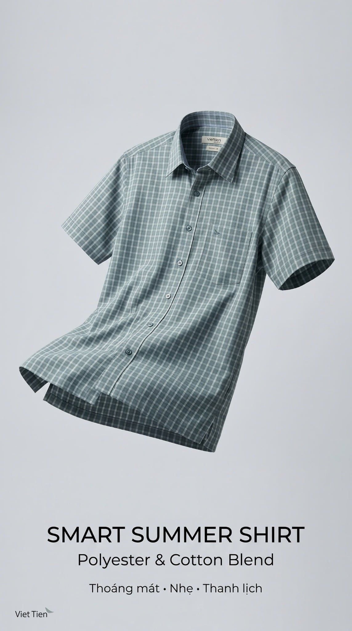  Áo sơ mi tay ngắn Việt Tiến (M-XL) 