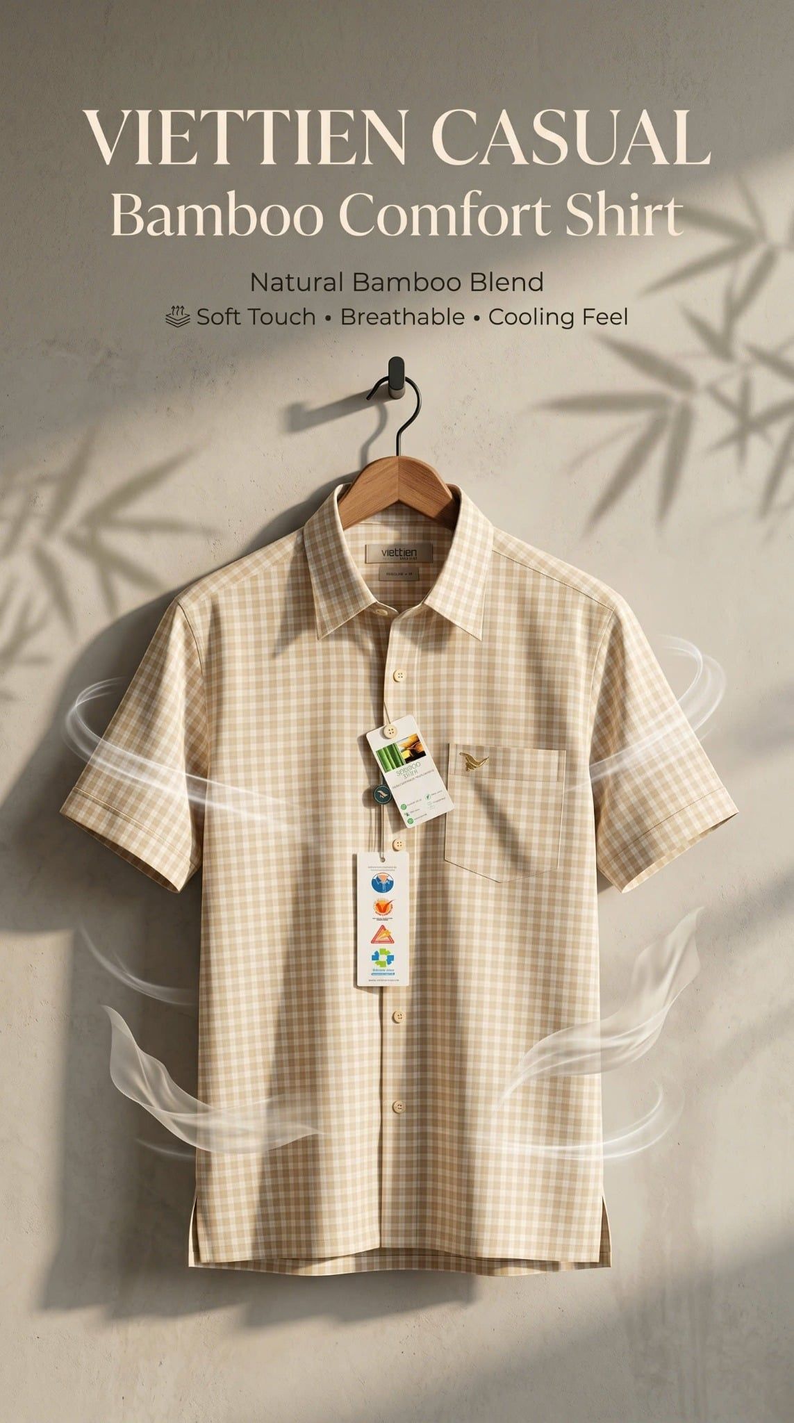  Áo sơ mi tay ngắn Việt Tiến (M-XL) 