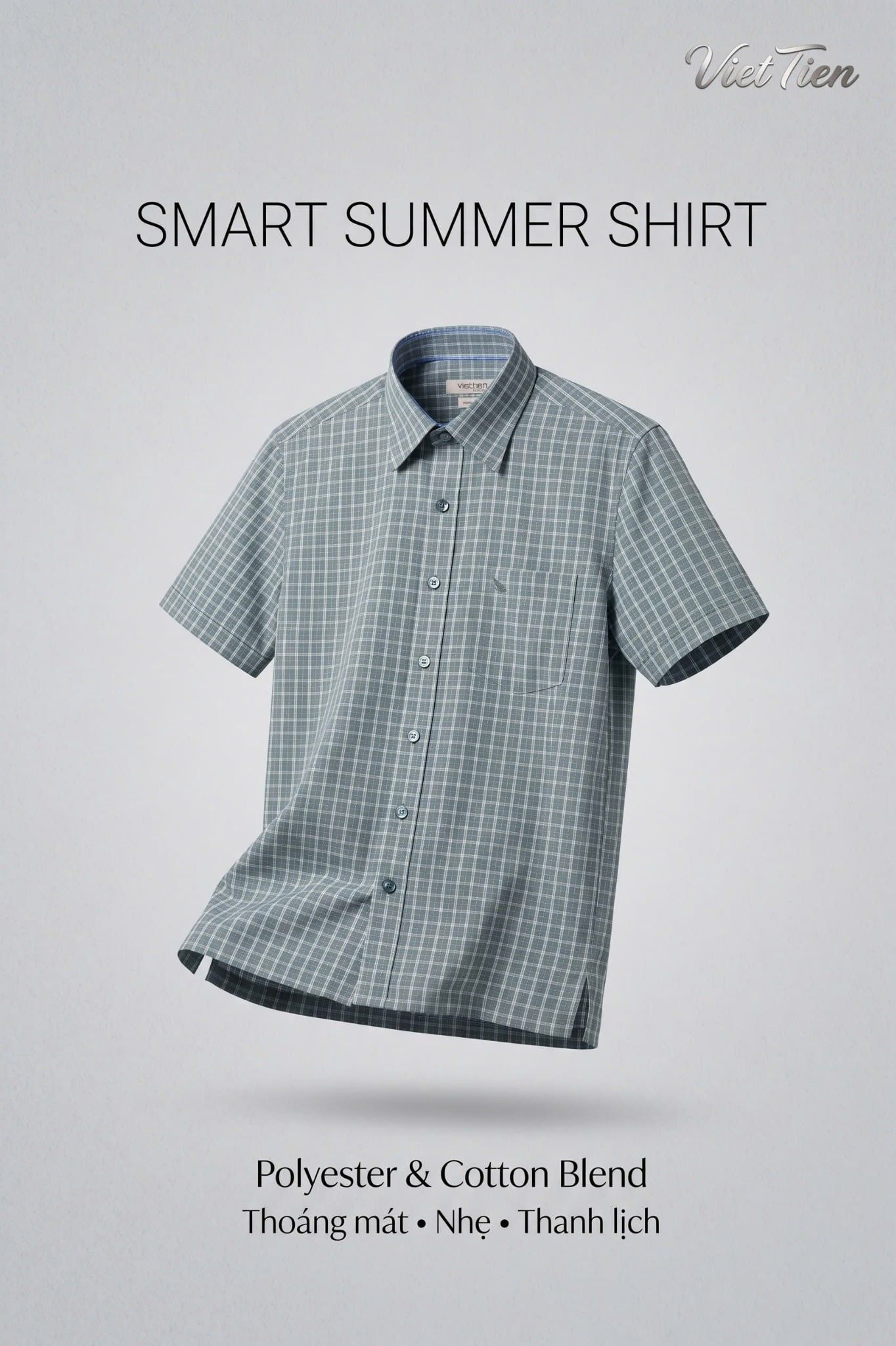  Áo sơ mi tay ngắn Việt Tiến (M-XL) 