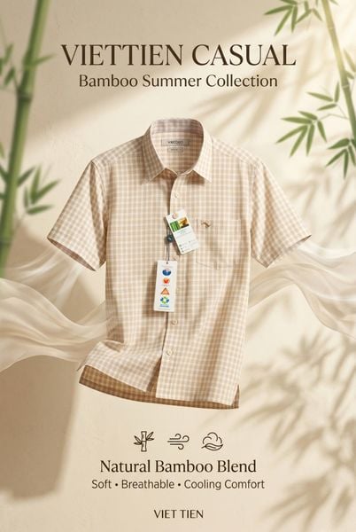  Áo sơ mi tay ngắn Việt Tiến (M-XL) 