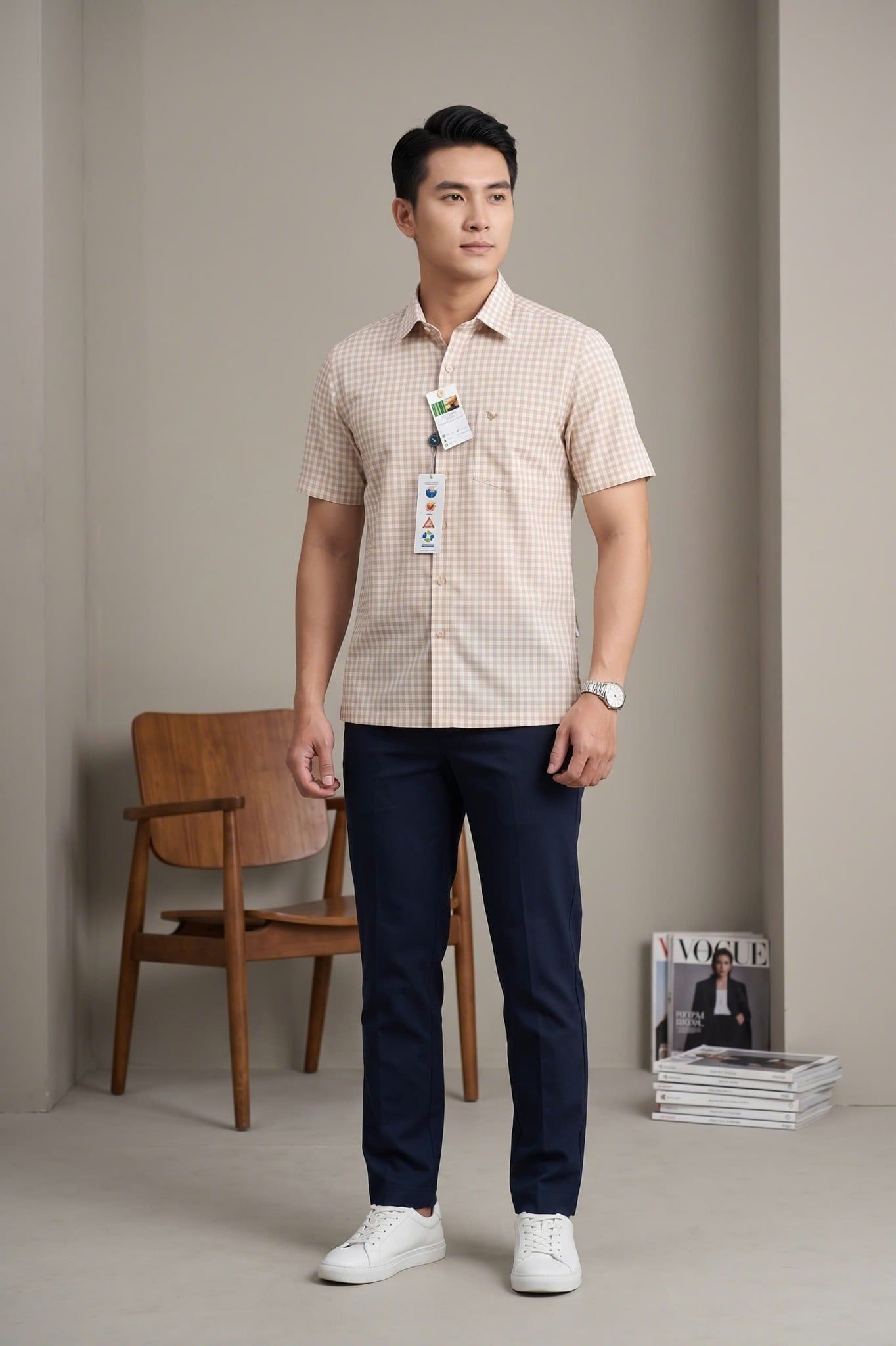  Áo sơ mi tay ngắn Việt Tiến (M-XL) 