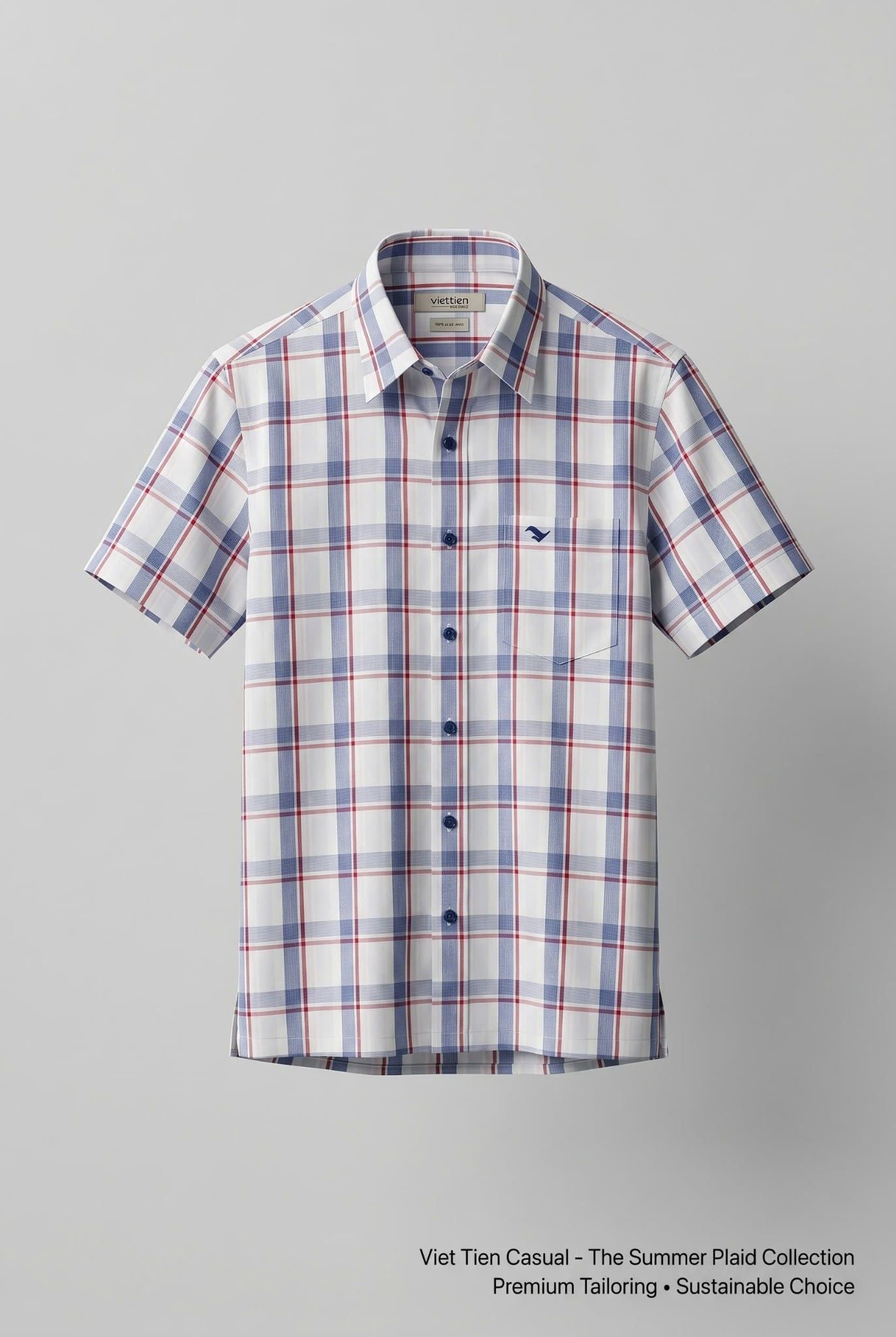  Áo sơ mi tay ngắn Viettien (M-XL) 