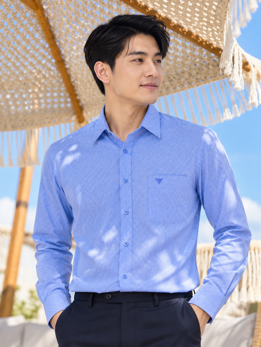  Áo sơ mi tay dài Việt Tiến (37-43) 