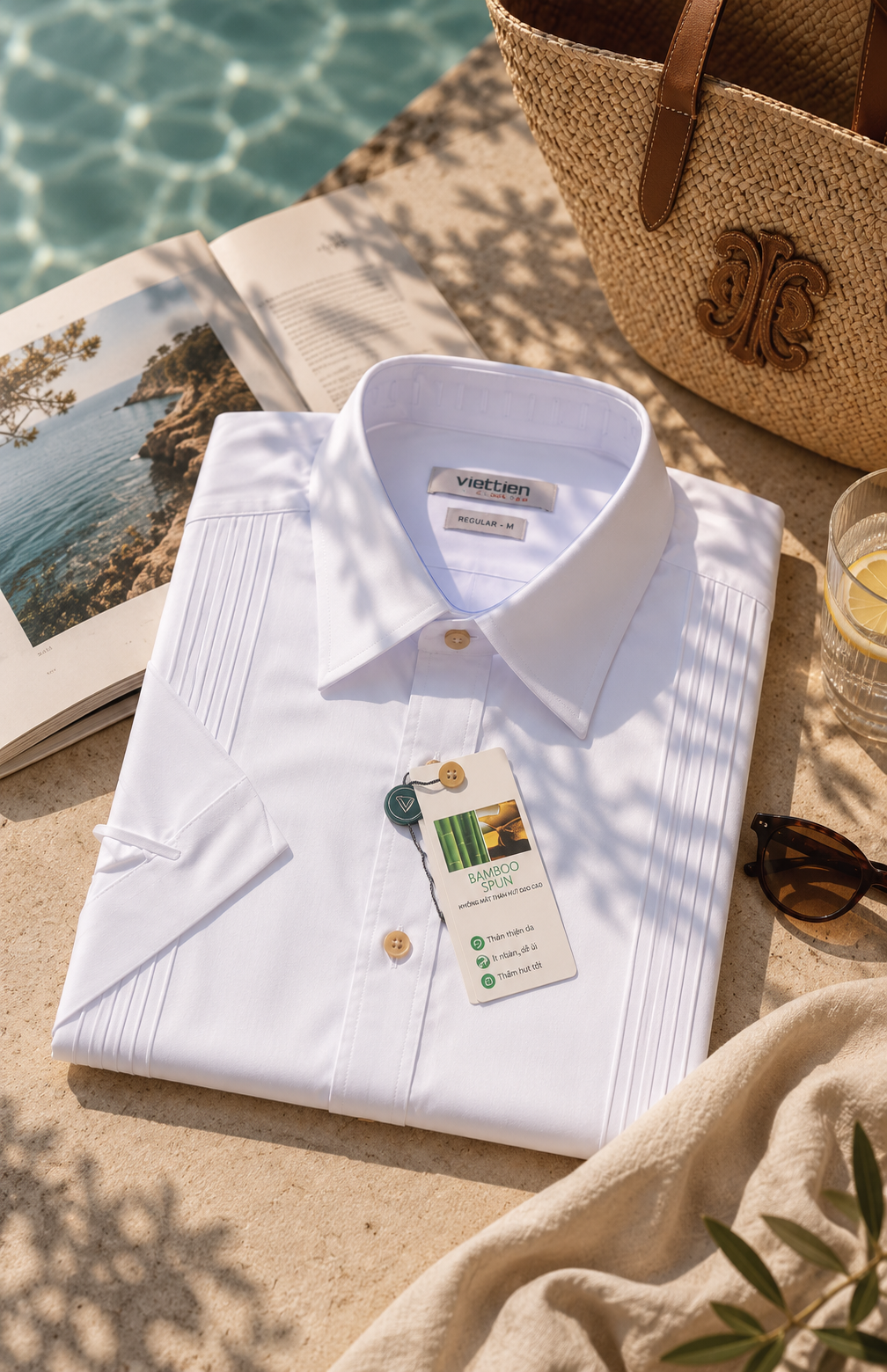  Áo sơ mi tay ngắn Viettien (S-XL) 