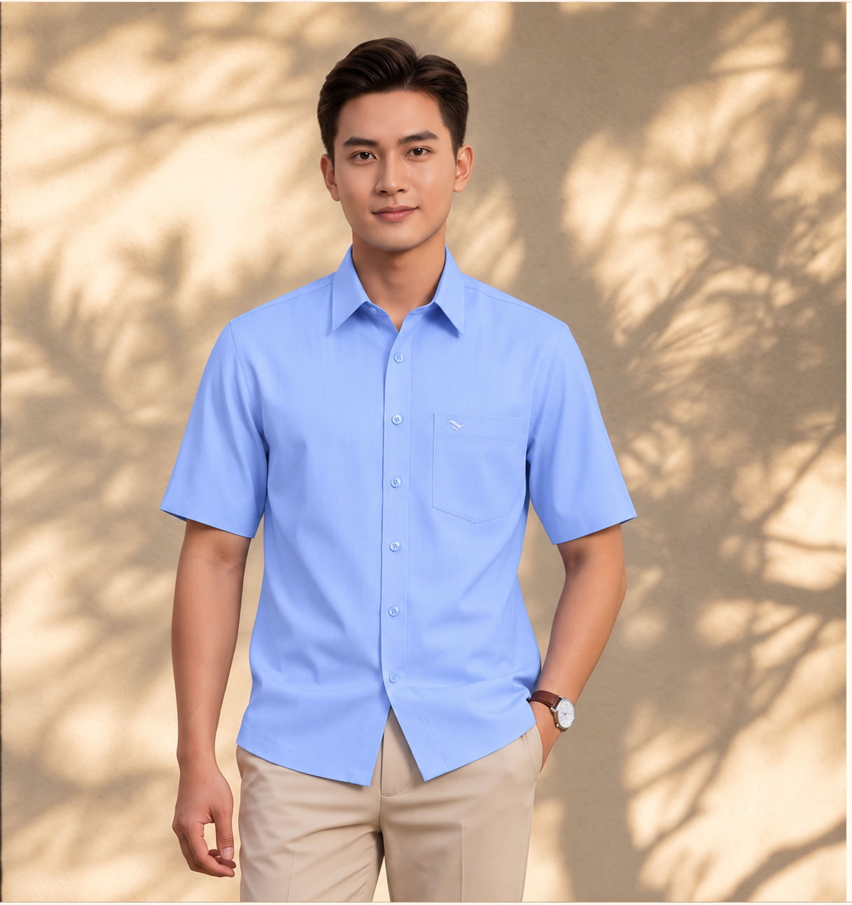  Áo sơ mi tay ngắn Việt Tiến (S-XL) 
