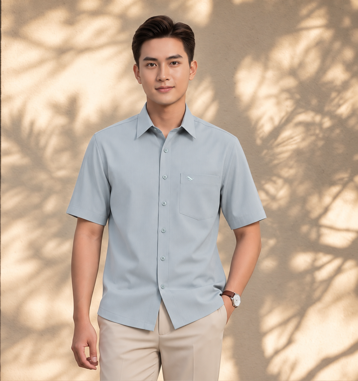  Áo sơ mi tay Việt Tiến tay ngắn (S-XL) 