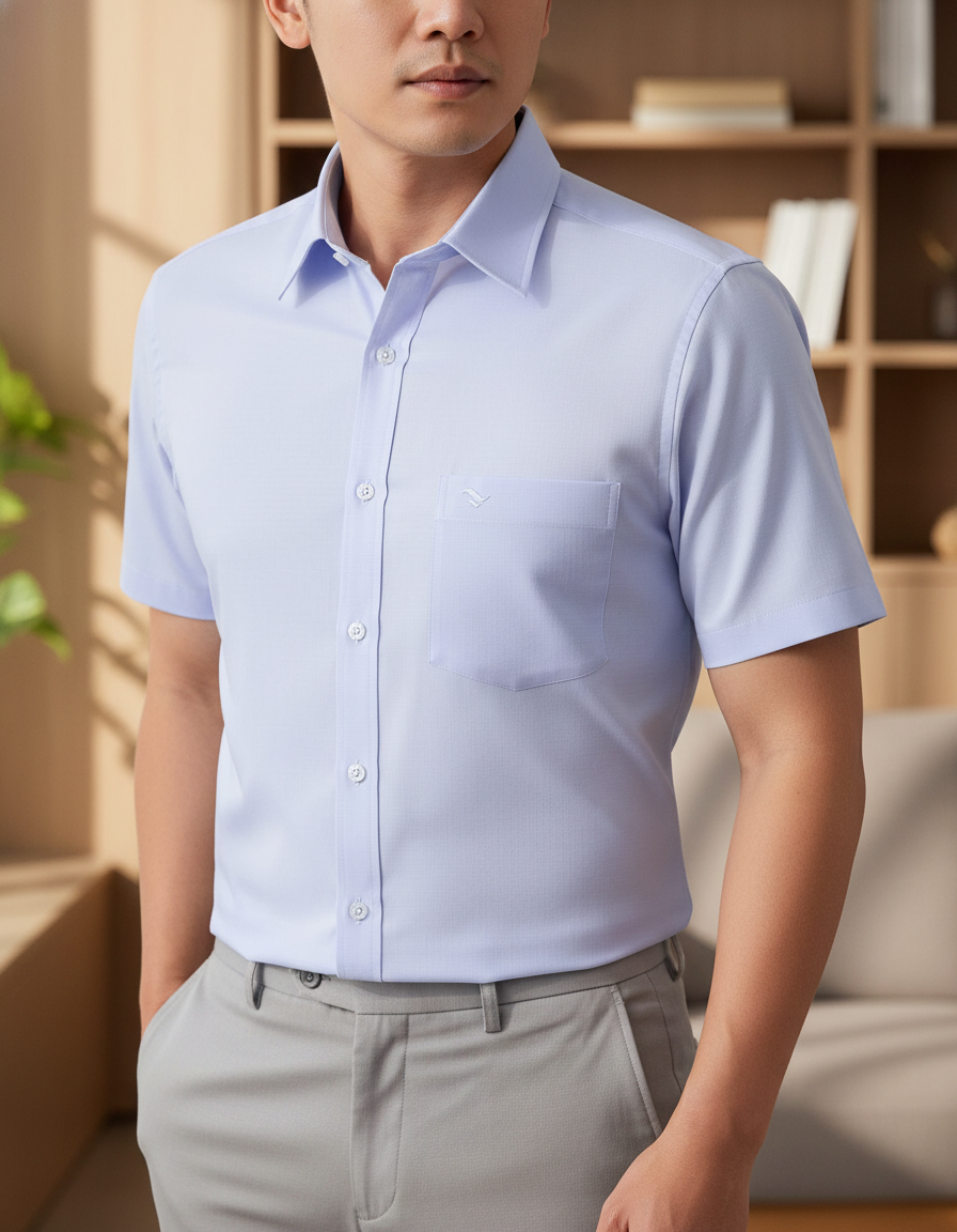  Áo sơ mi Việt Tiến tay ngắn (S-2XL) 