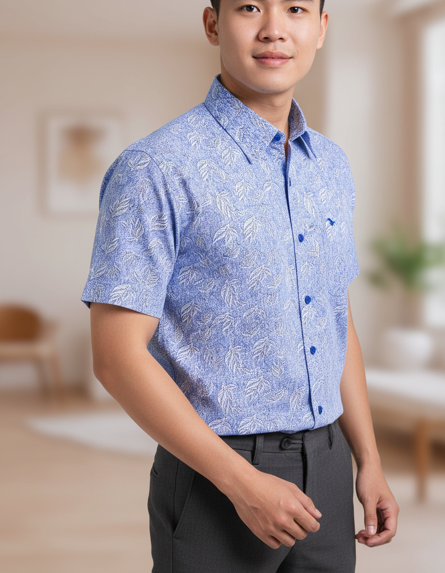  Áo sơ mi tay ngắn Việt Tiến (S-XL) 