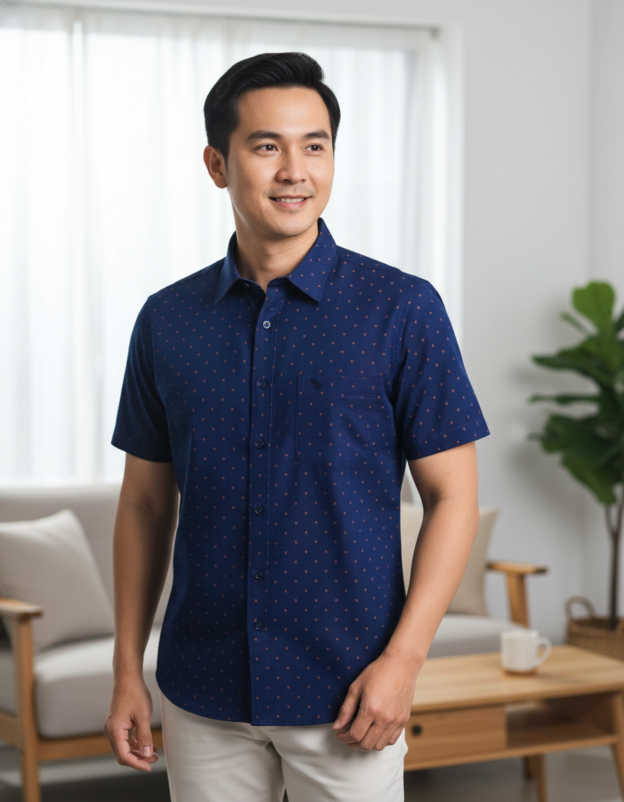  Áo sơ mi Việt Tiến tay ngắn (M/L) 