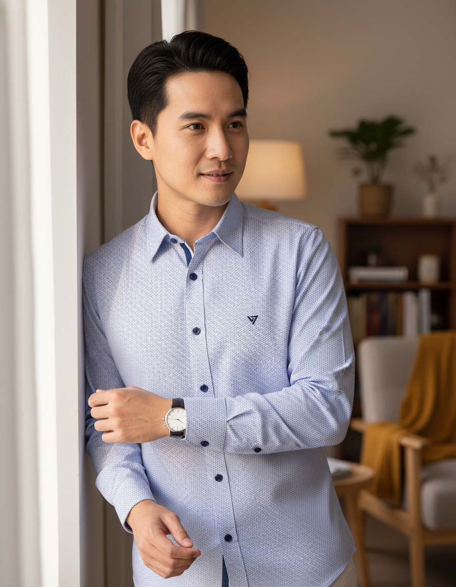  Áo sơ mi Việt Tiến tay dài (37-42) 