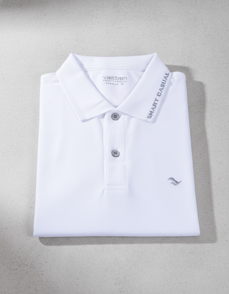  Áo thun Việt Tiến có cổ (Trắng) 