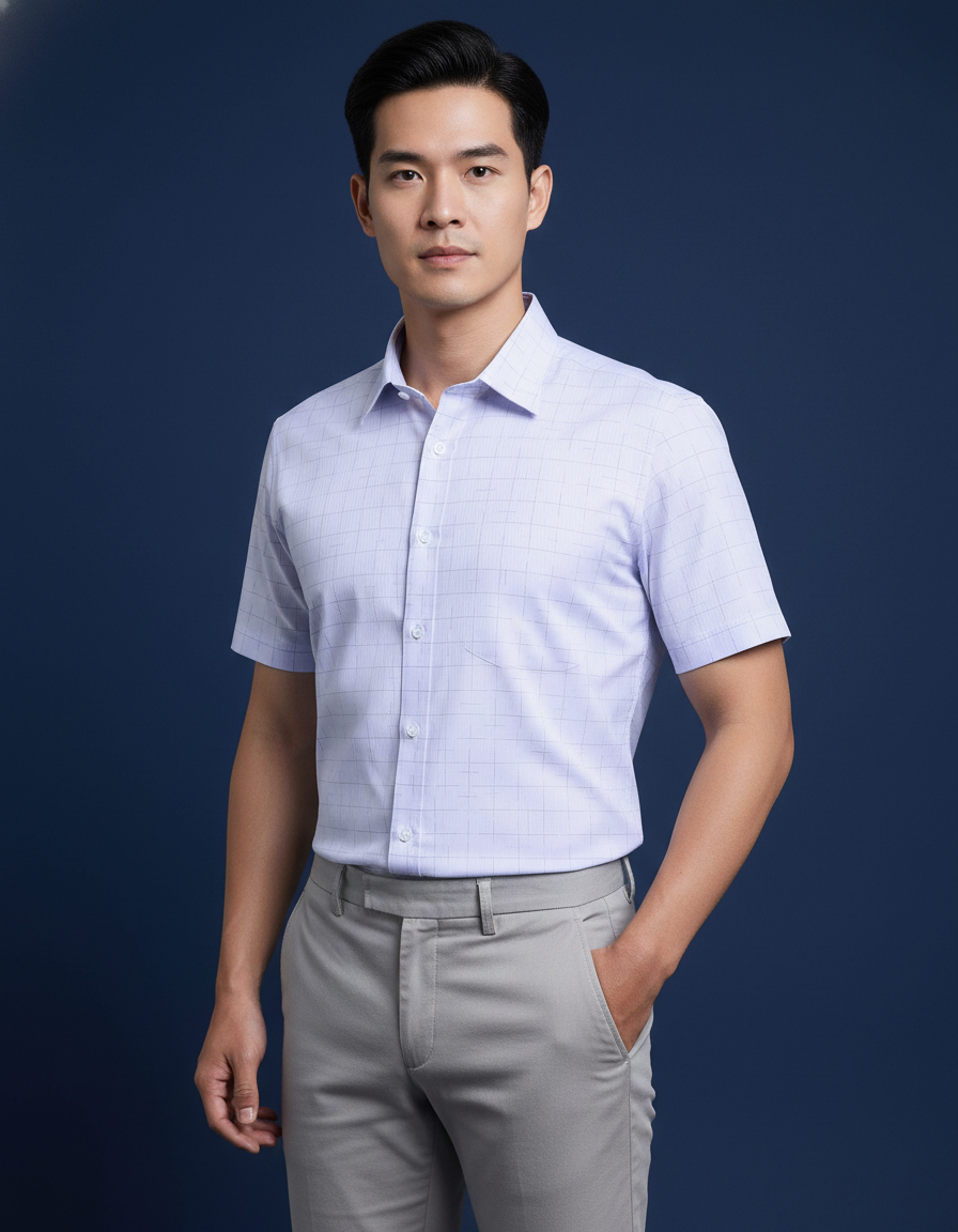  Áo sơ mi Việt Tiến tay ngắn (S-XL) 