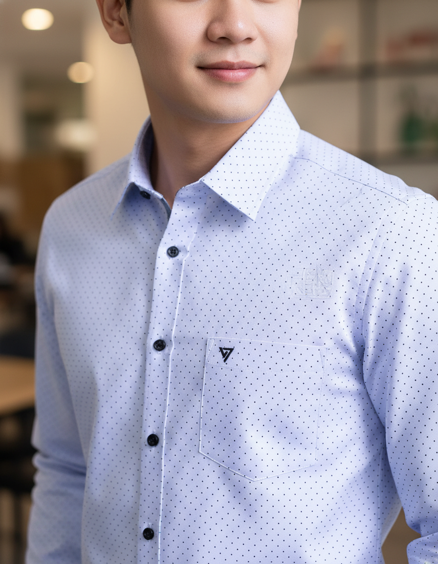  Áo sơ mi tay dài Việt Tiến 