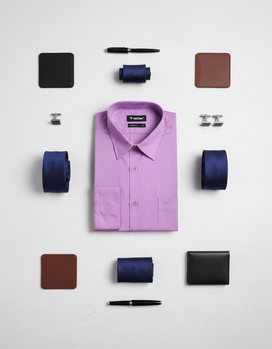  Áo sơ mi tay dài Việt Tiến (màu L.Violet) 