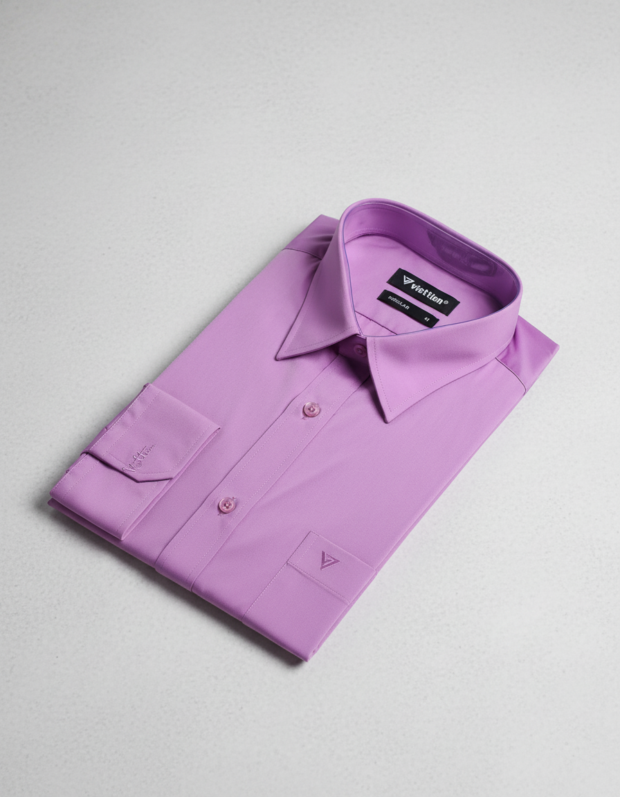  Áo sơ mi tay dài Việt Tiến (màu L.Violet) 