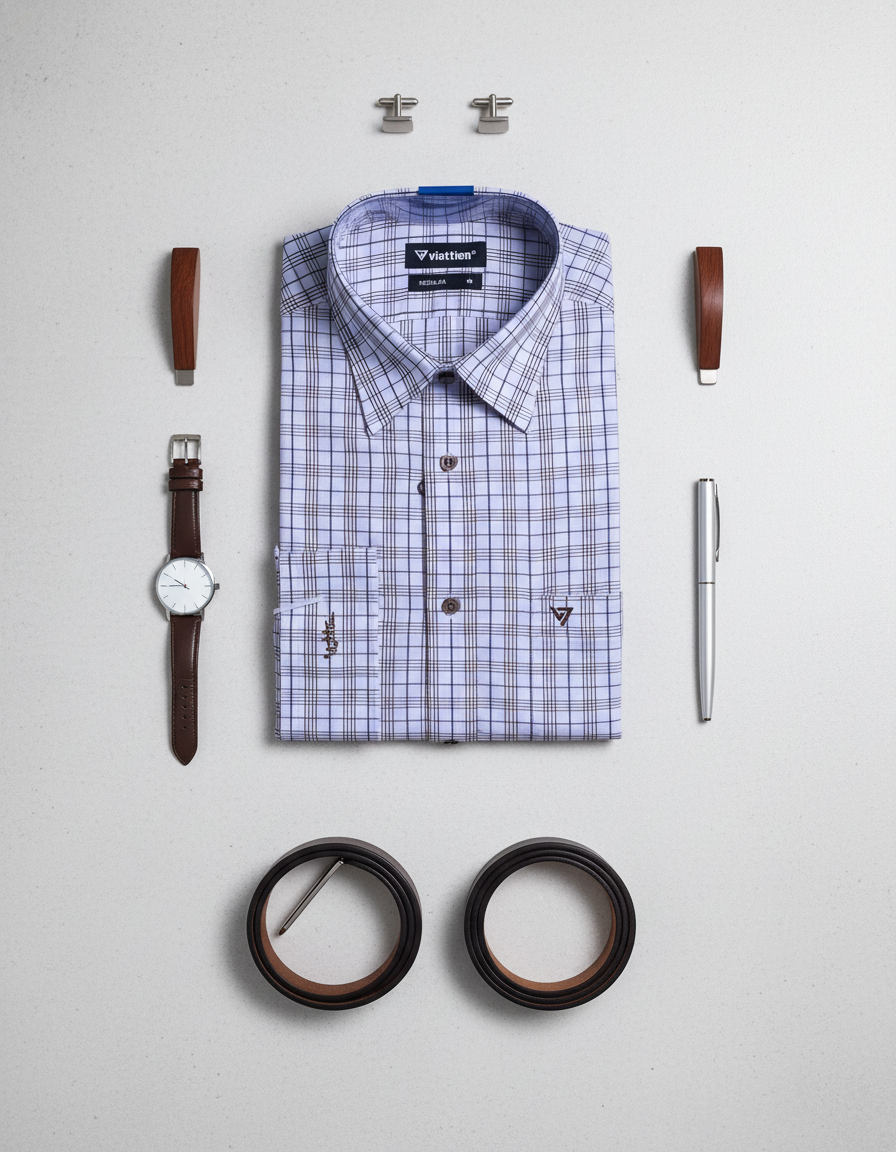  Áo sơ mi tay dài Việt Tiến vải tre 